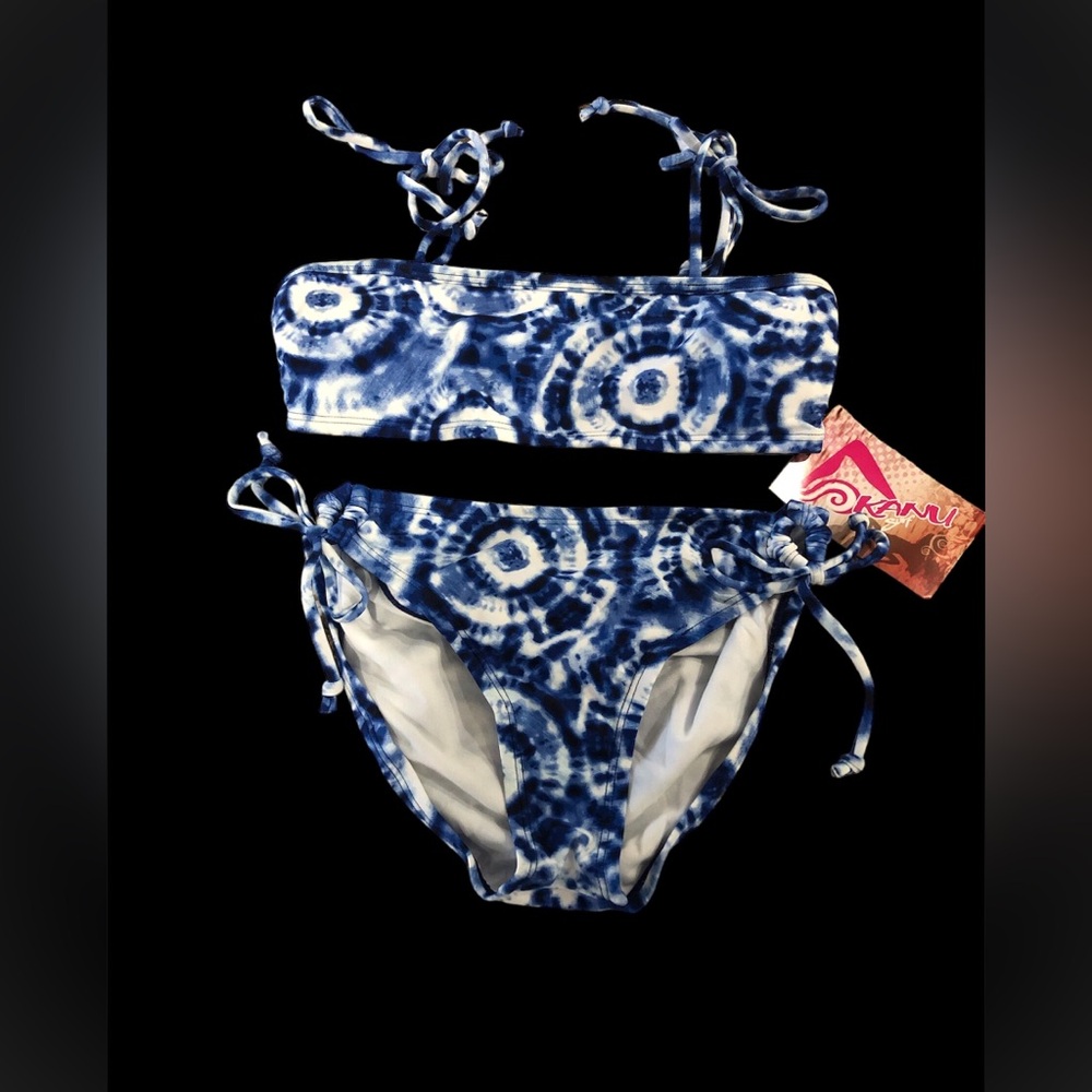 2 piece blue tie dye bathing suit. Size 12 in girls.